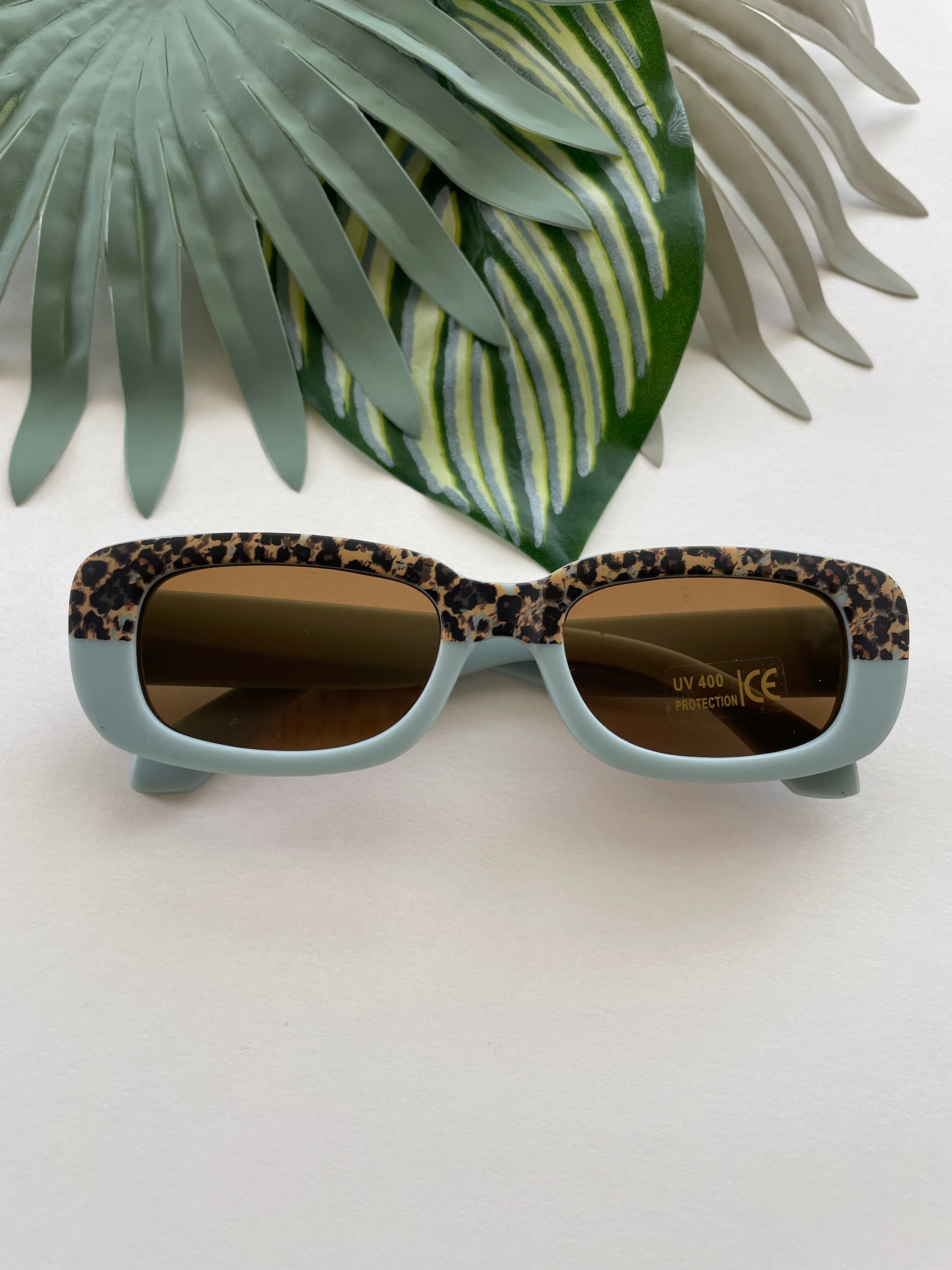 Ice Blue Lens Tortoise Sunglasses - UVA/UVB Protection