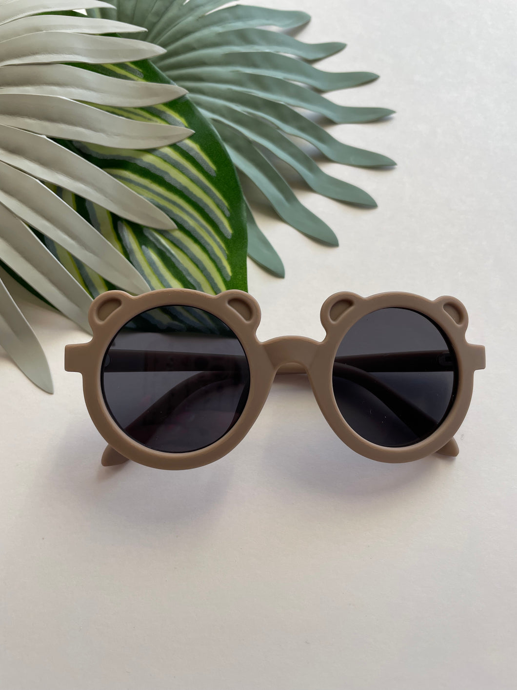 Round Bear Sunglasses - Coffee Matte