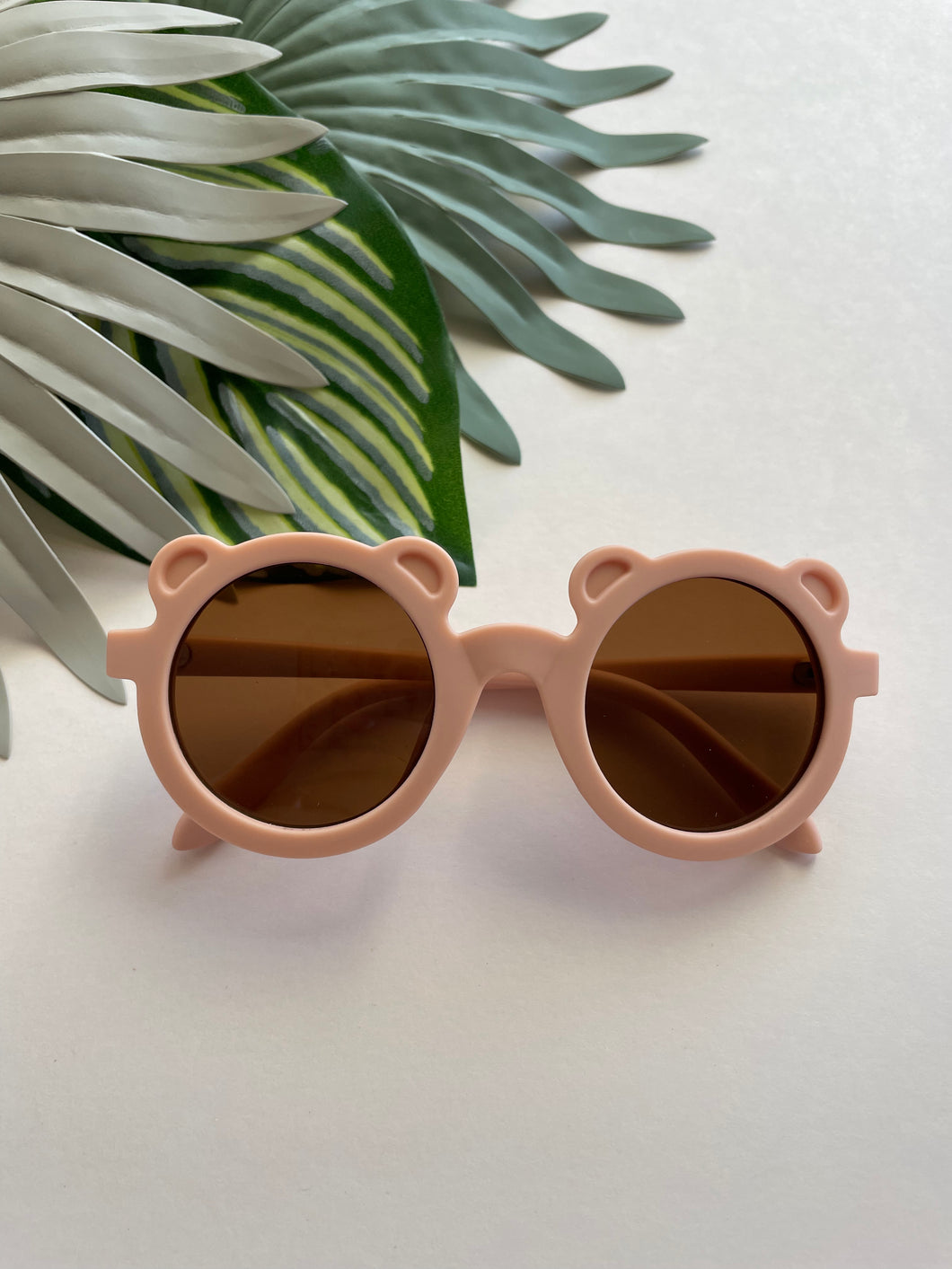 Round Bear Sunglasses - Soft Pink Matte