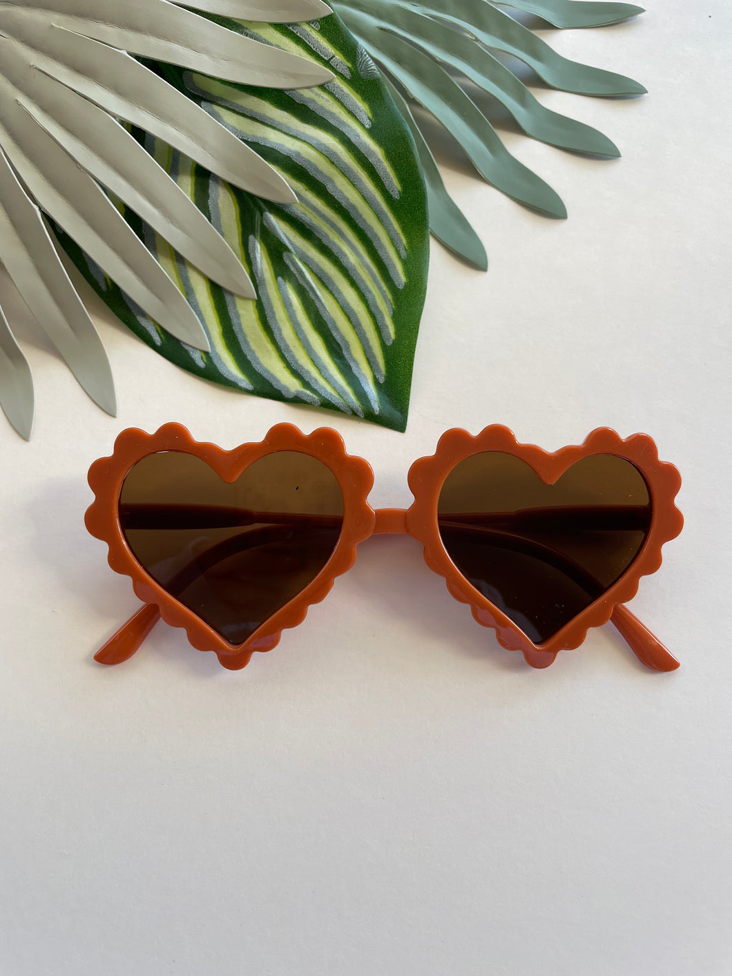 Heart Sunglasses - Rust
