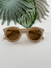 Load image into Gallery viewer, Plaid Sunglasses - Orange + Blue Plaid
