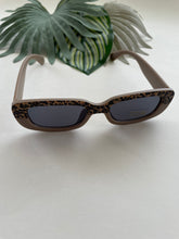 Load image into Gallery viewer, Rectangle Two Tone Cheetah Sunglasses - Coffee
