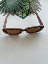 Load image into Gallery viewer, Rectangle Two Tone Cheetah Sunglasses - Dusty Rose
