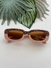 Load image into Gallery viewer, Rectangle Two Tone Cheetah Sunglasses - Pink
