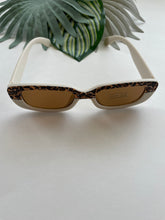 Load image into Gallery viewer, Rectangle Two Tone Cheetah Sunglasses - Sand
