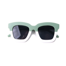 Load image into Gallery viewer, Cat Eye Rectangle Two Tone Sunglasses - Succulent Green Matte
