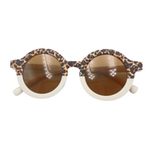 Load image into Gallery viewer, Round Two Tone Sunglasses - Sand Dollar Cheetah
