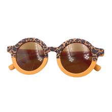 Load image into Gallery viewer, Round Two Tone Sunglasses - Clementine Cheetah
